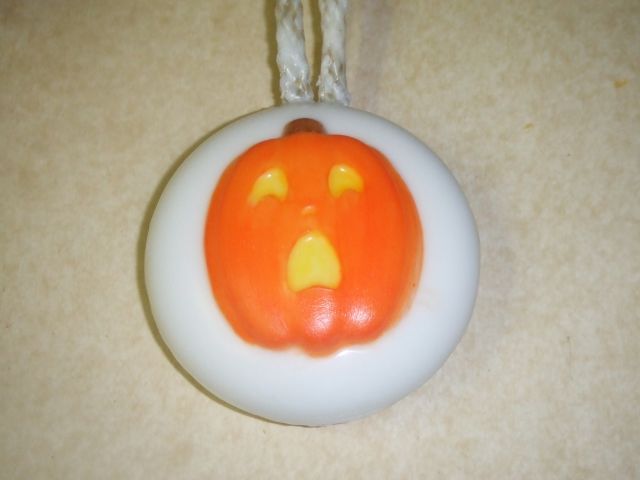 hand painted soap on a rope